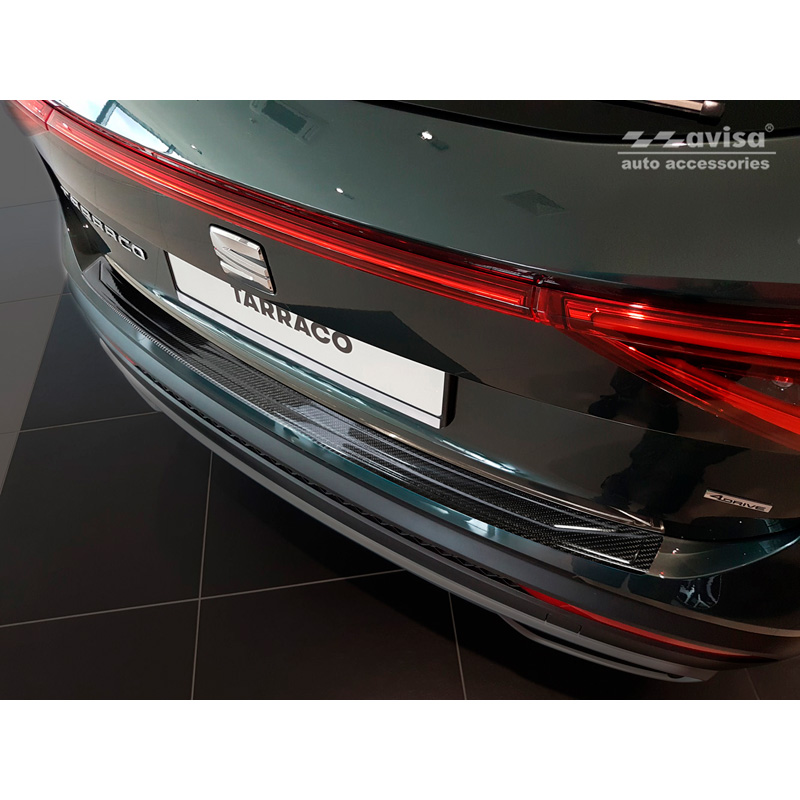 Echt 3D Carbon Achterbumperprotector  Seat Tarraco 2019-