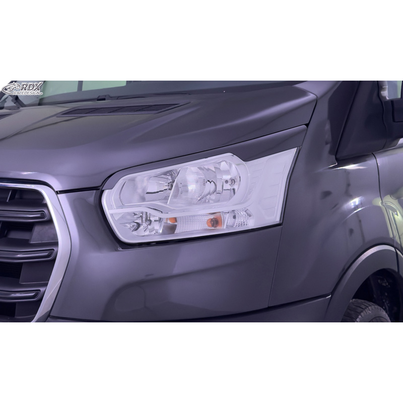 RDX Racedesign Head light spoilers  Ford Transit (silver Halogen headlights) 2014- (ABS)