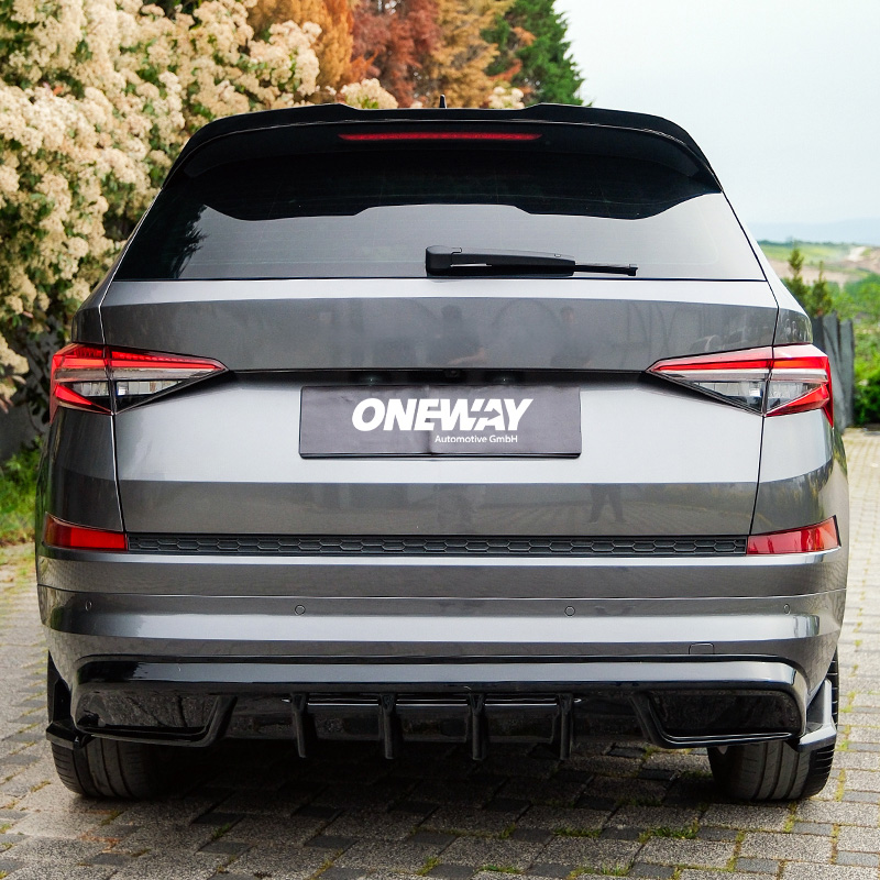 Oneway Rear Diffuser  Skoda Kodiaq I (NS7) Sportline 2017-2024 - Gloss black