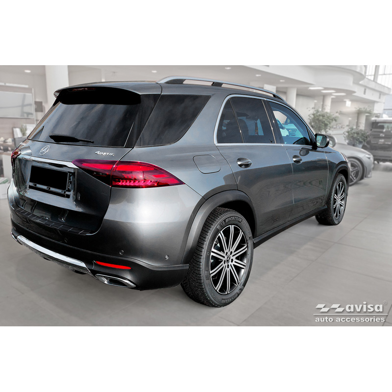 Echt 3D Carbon Achterbumperprotector  Mercedes GLE II (W167) Facelift 2023- Excl. AMG Line 'Ribs'