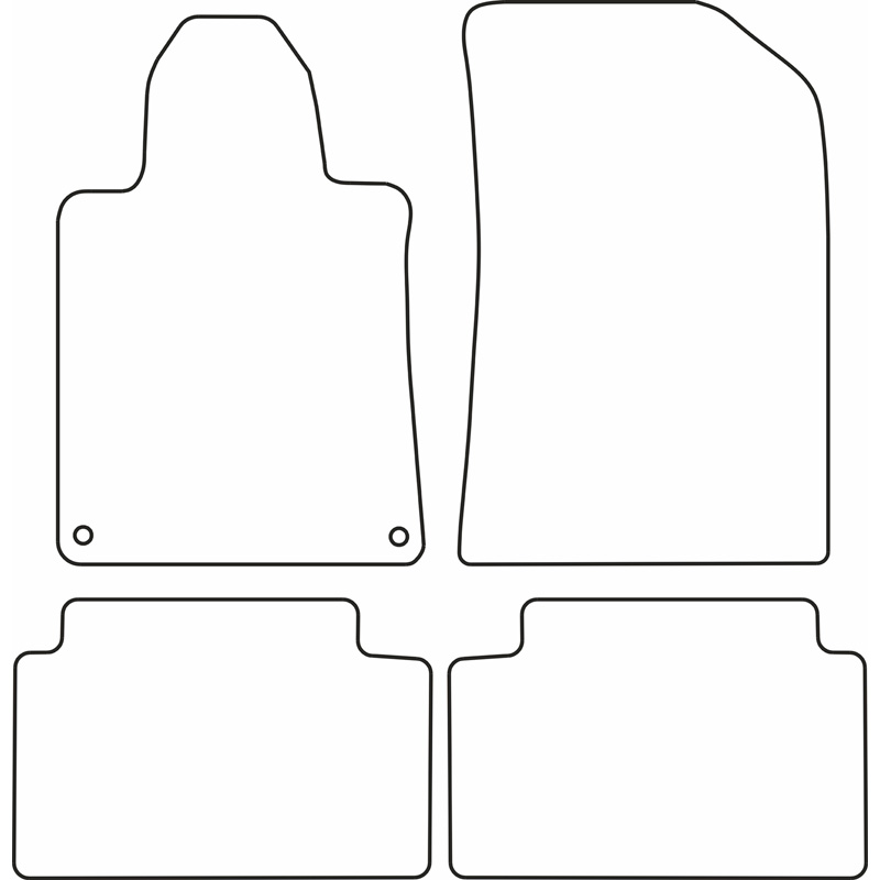 Set velour car mats  Peugeot 508 2011-