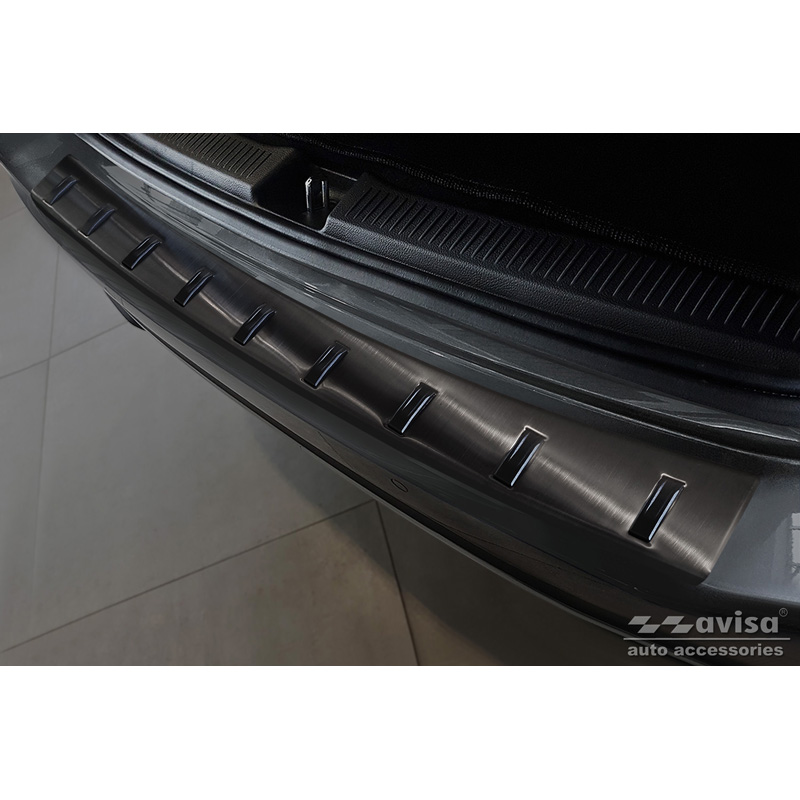 Black Stainless Steel Rear bumper protector  Mercedes B-Class (W247) 2019- (incl. AMG) 'STRONG EDITION'