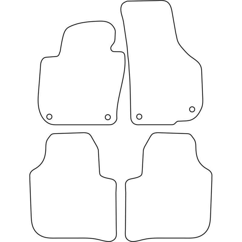 Set velour car mats  Skoda Superb 2008-2015