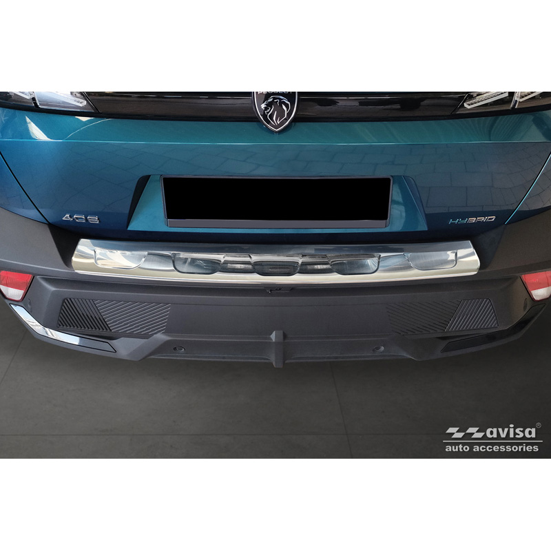 Stainless Steel Rear bumper protector  Peugeot 408 II Fastback 2023-