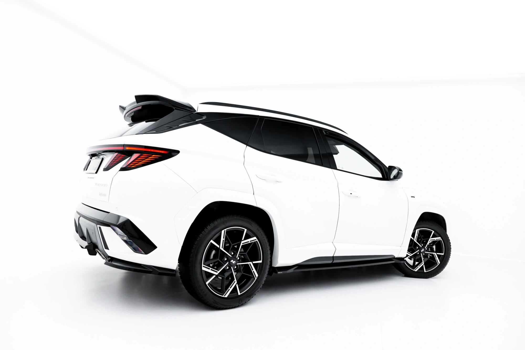 Zijskirts Hyundai Tucson N-Line Mk4 Facelift Glans Zwart Maxton
