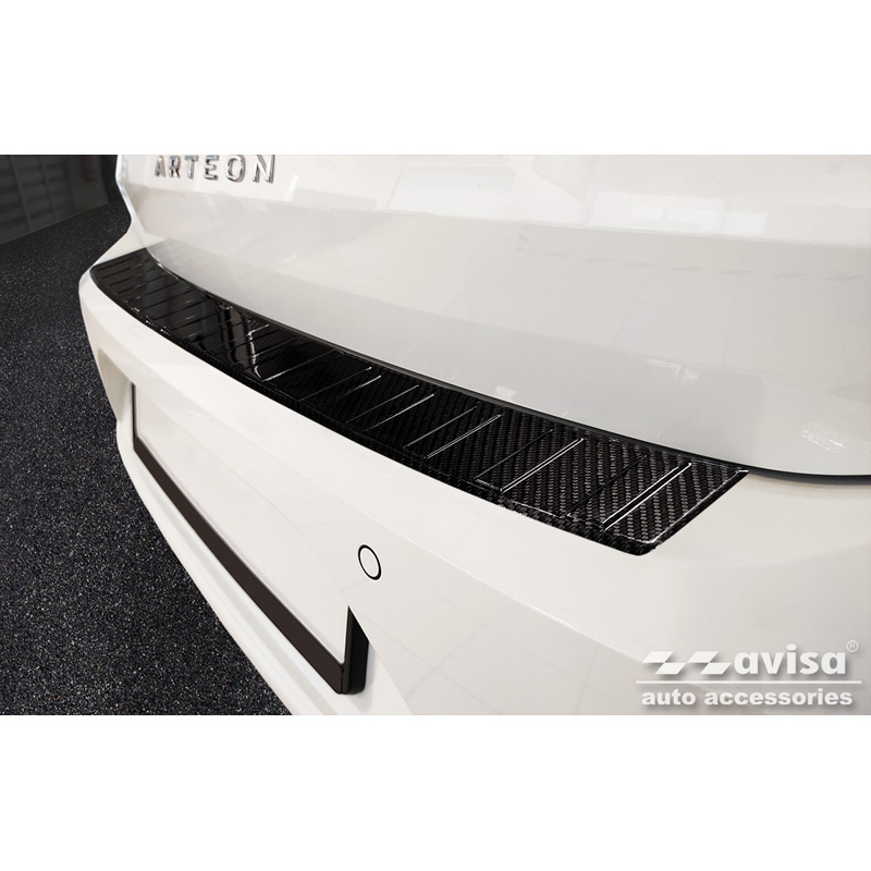 Echt 3D Carbon Achterbumperprotector  Volkswagen Arteon 2017-2020 & FL 2020- 'Ribs'
