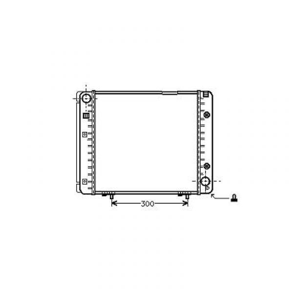 Radiator DB W 201W 124 83-93 490x450x40 W124 CTE/190E 2.3