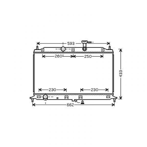 Radiator RIO 05->> 370x540 1.4I-16V/1.6I-16V +/-AC