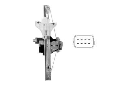 raammechanisme, 4/5 drs, incl motor, achterportier, comfort, lin