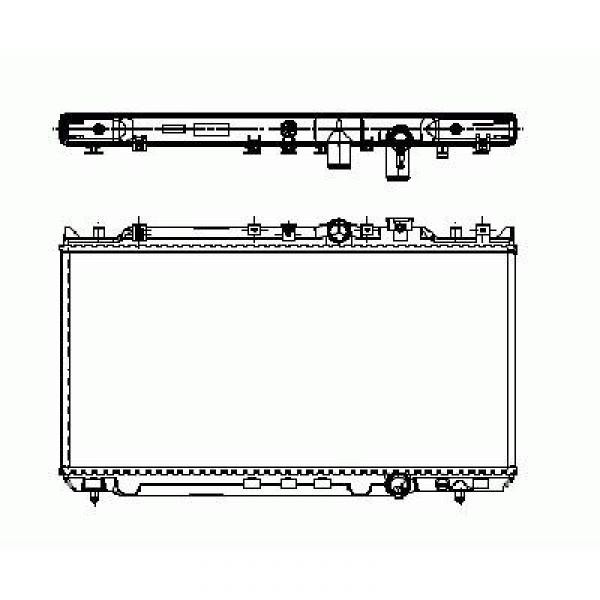 Radiator Mazda 626 DIESEL 98->> 350x740 2.0 D OOK PREMACY 2.0 D