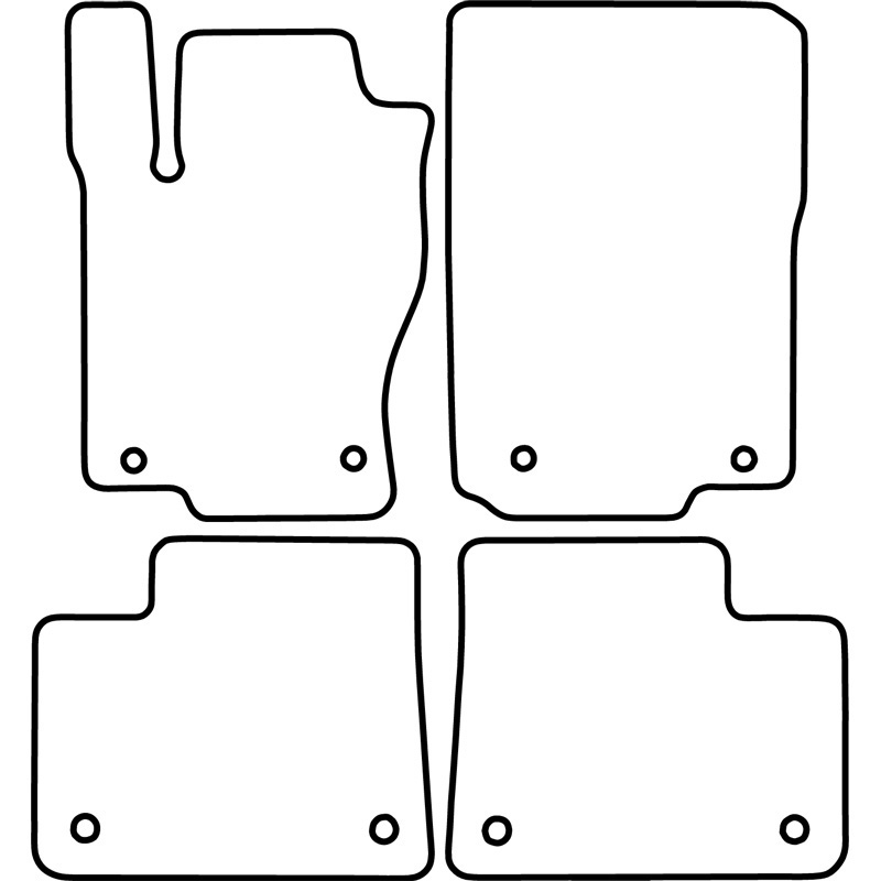 Set velour car mats  Mercedes ML (W166) 2011-2015 & GLE (W166) 2015-2019