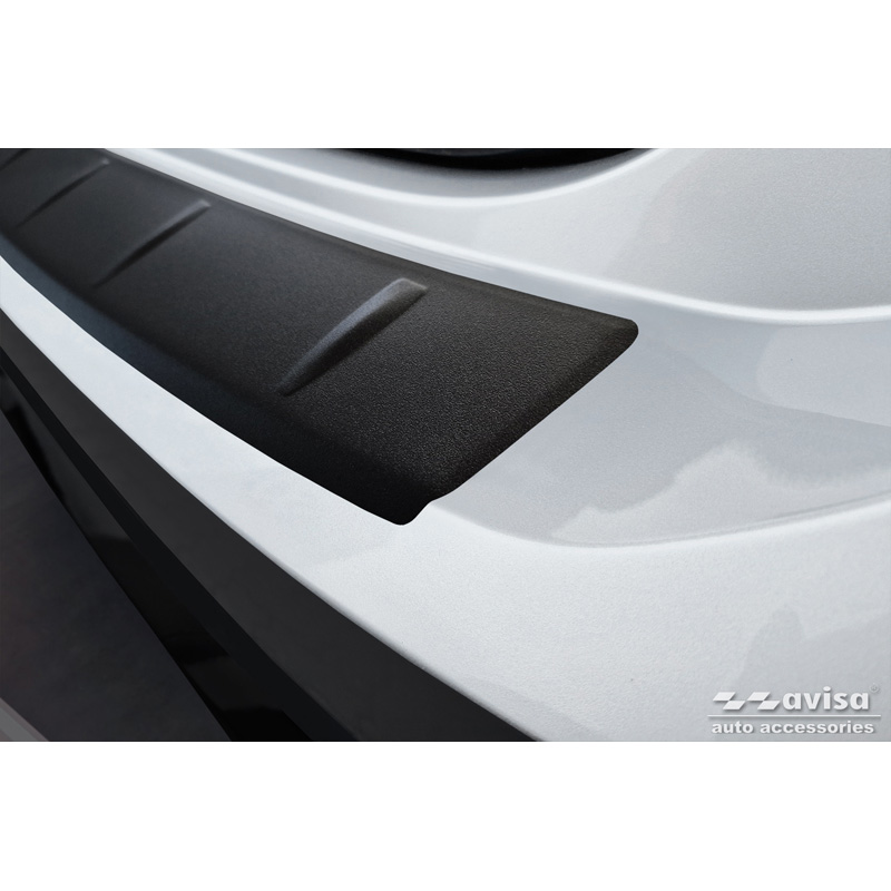 Matt Black Stainless Steel Rear bumper protector  Volkswagen ID.7 2023- 'Ribs'