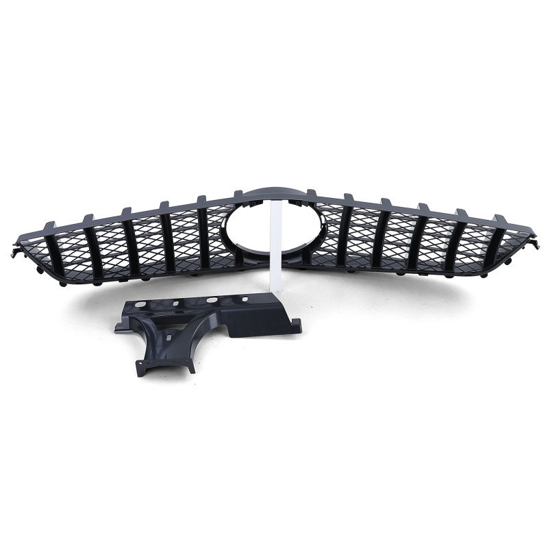 Grill Mercedes C207 W207 A207 (2009-2012) Coupe Cabrio GT Look Glans Zwart/Chroom