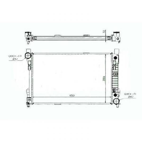 Radiator W203 / C209 02-08 650x410x18.
