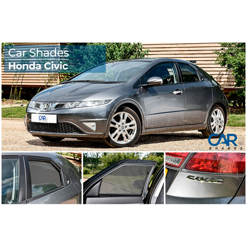 Set Car Shades (rear side doors)  Honda Civic 5 doors 2006-2012 (2-pieces)