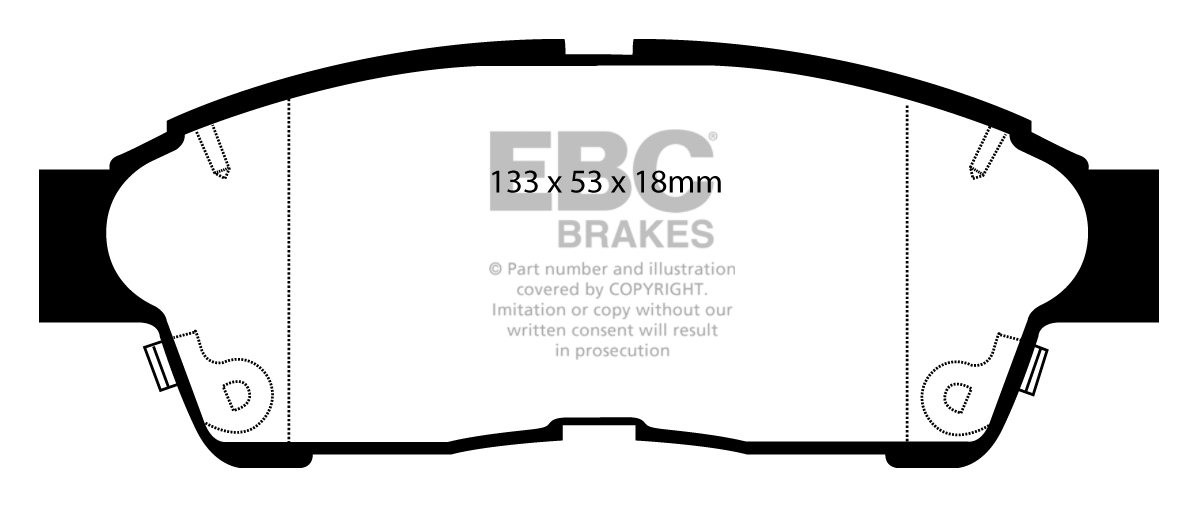 EBC Brakes TOYOTA Cresta 1.8 (GX90) 92-96 Remblokken voorzijde g