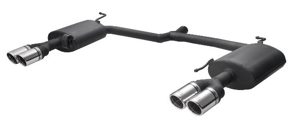 muffler duplex Audi A4 8K 2008-2012 RVS eindstuk 2x70mm