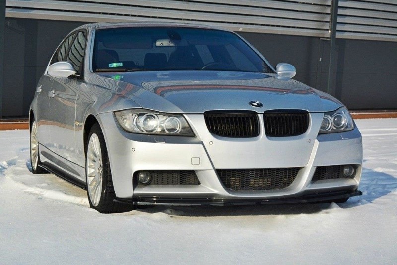 Voorspoiler V.1 BMW 3 E90 MPACK Glanzend Zwart