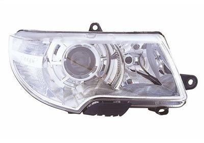 koplamp, H7+H3, elektr verstelb, rechts Skoda Superb, 2008 -