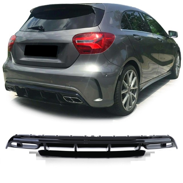 Diffusor Mercedes W176 A45 Edition Glans zwart
