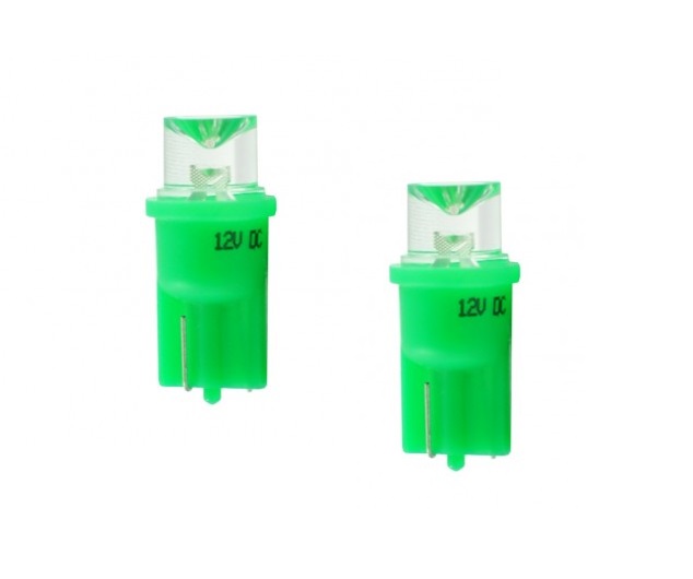 LED T10 W5W Lampjes 12v concave 8mm groen