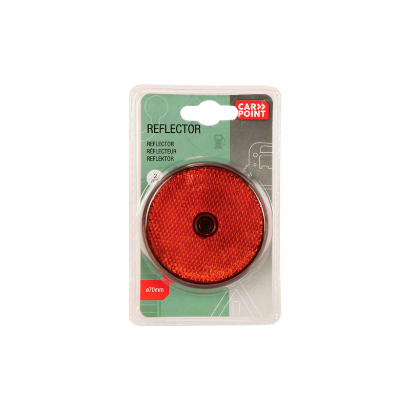 Carpoint Reflectoren Rond Ø 70mm Oranje 2-stuks