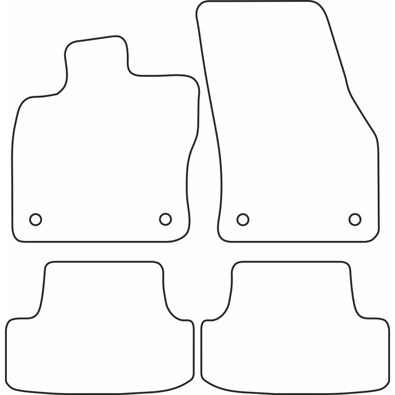 Set velour car mats  Volkswagen T-Roc 2017-