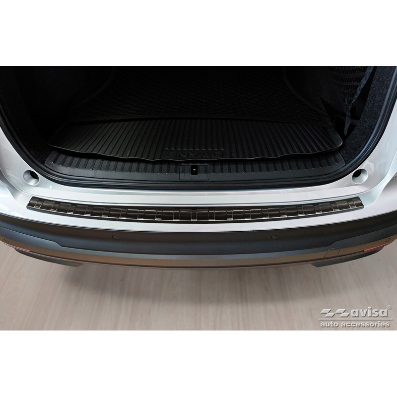 Black Stainless Steel Rear bumper protector  Skoda Enyaq iV 2020- excl. Coupe 'Ribs'