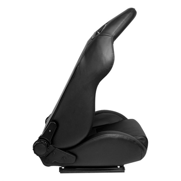 Sport seat 'LH' - Black Synthetic leather - Dual-side reclinable back-rest - incl. slides