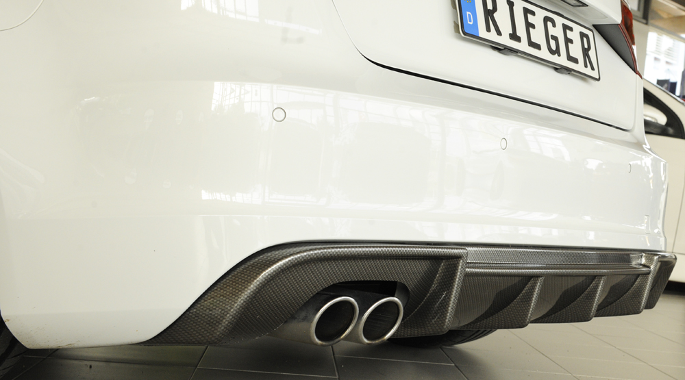 Achter Skirt Audi A3 8V 12-16 S-line Rieger Carbon Look