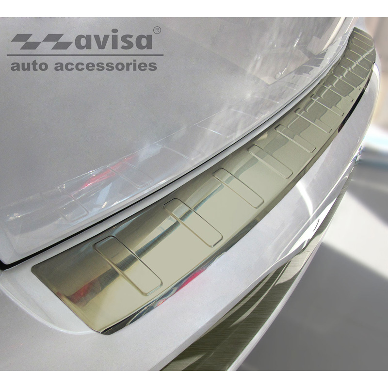 Titanium Stainless Steel Rear bumper protector  BMW X7 (G07) 2019- with M-Sport package 'Ribs'