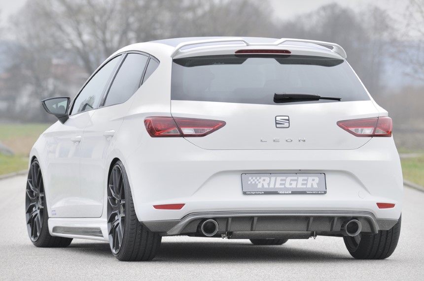 Diffuser Seat Leon F5 Rieger sportuitlaat links + rechts carbon-look