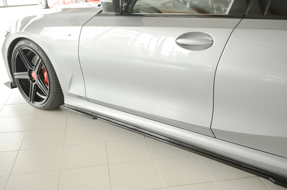 Zijskirts BMW 3 Serie M Pakket G20 G21 Rieger Glans Zwart