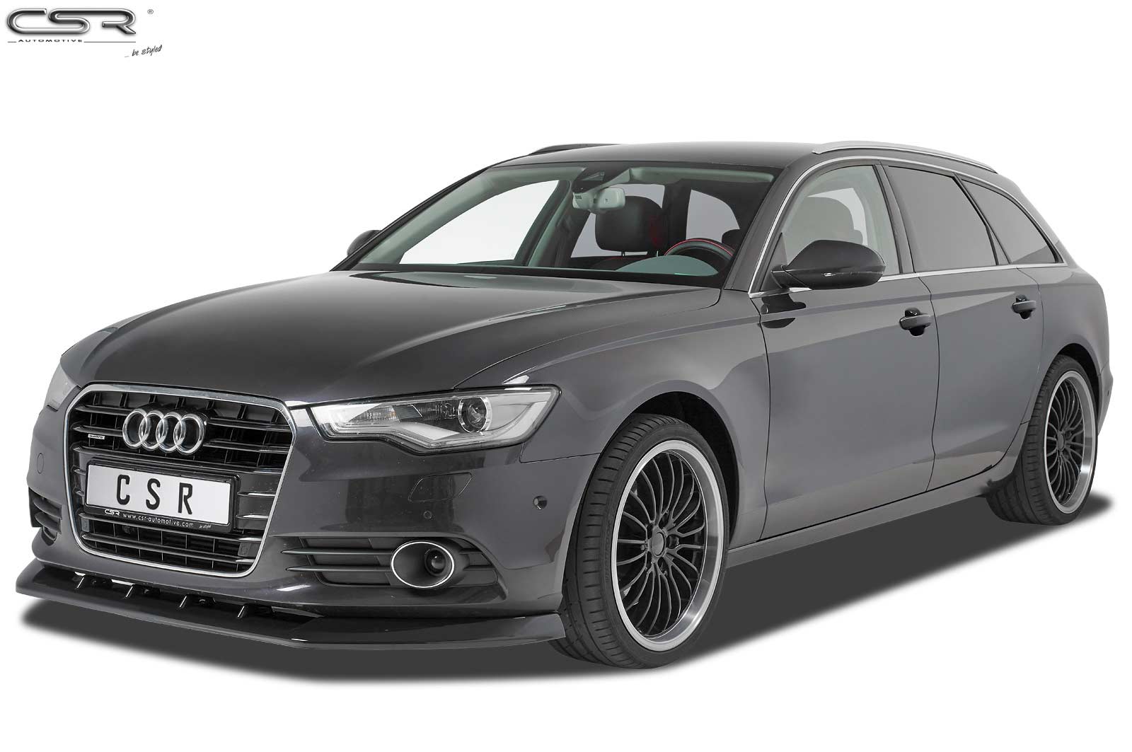 Voorspoiler Audi A6 C7 4G Glans Zwart