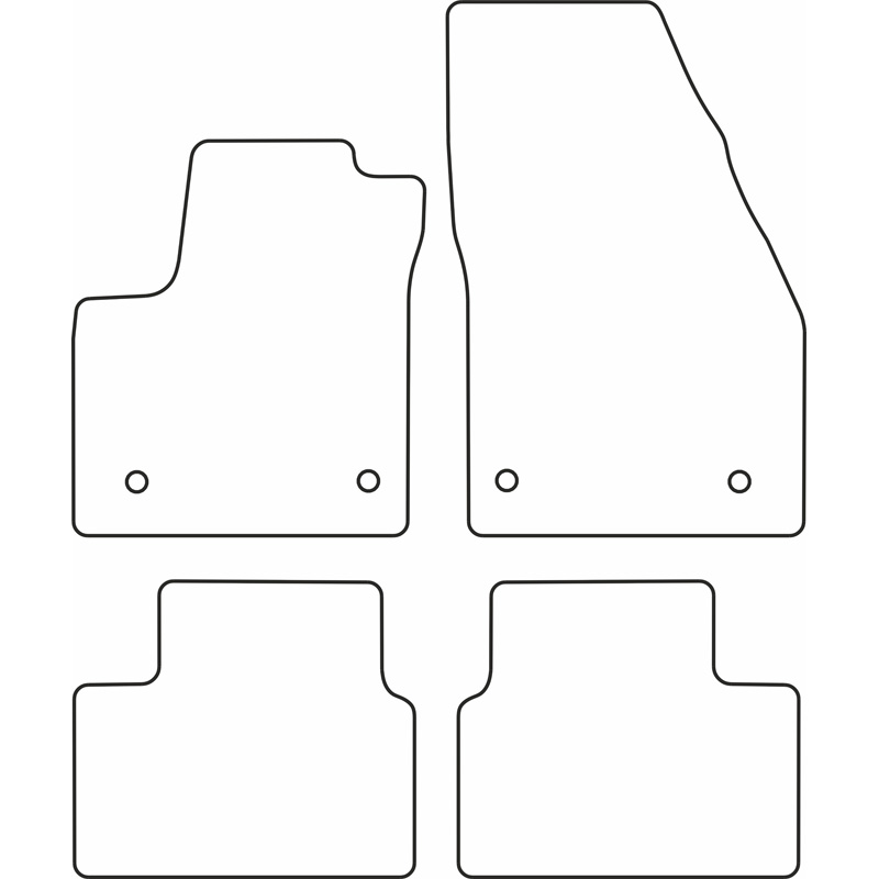 Set velour car mats  Opel Meriva B 2010-