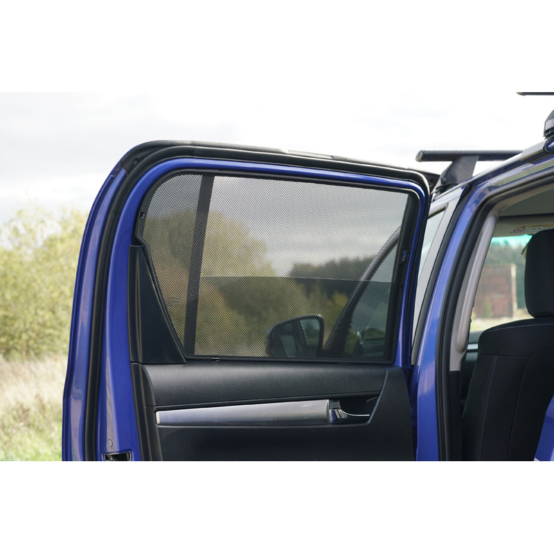 Set Car Shades (rear side doors)  Toyota Hilux VIII Twin Cab 2015- (2-pieces)