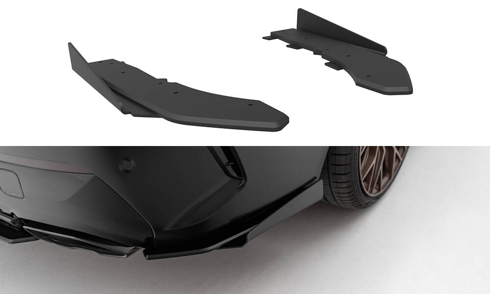 Street Pro Achterzij spoilers + Flaps BMW M440i G22 / G23 Maxton Glanzend zwart