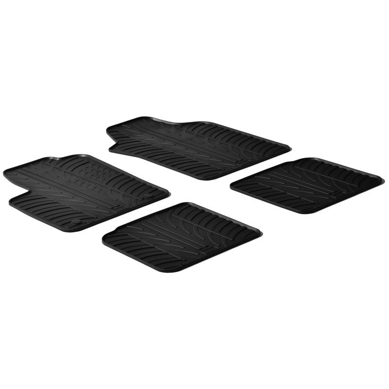 Rubber car mats set  Lancia Ypsilon 2011- (T profile 4-pieces + mounting clips)