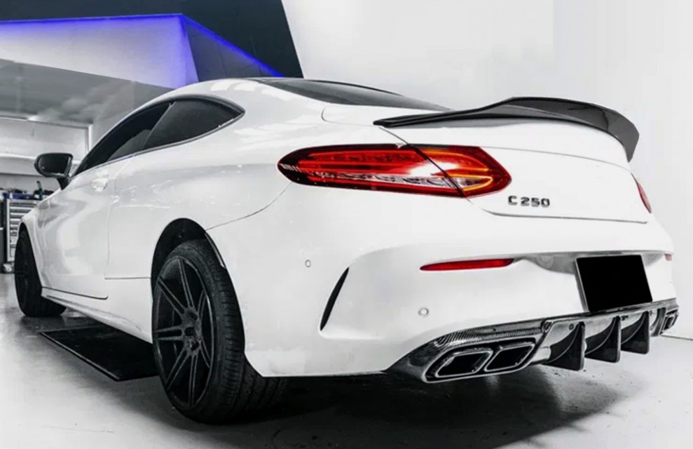 Achterspoiler Mercedes C205 Coupe 15-19 Glans Zwart Dynamic Sport Design
