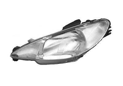 koplamp, H4, elektr verstelb, links Peugeot 206, 1998-2009