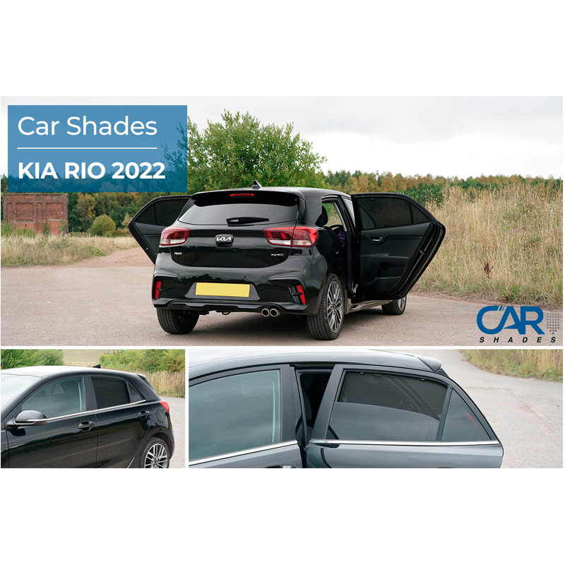Set Car Shades (rear side doors)  Kia Rio (YB) HB 5-doors 2017-2023 (2-pieces)