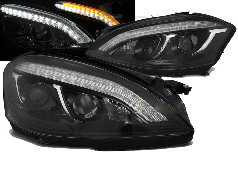 Headlights Mercedes W221 05-09 Xenon Tube Black
