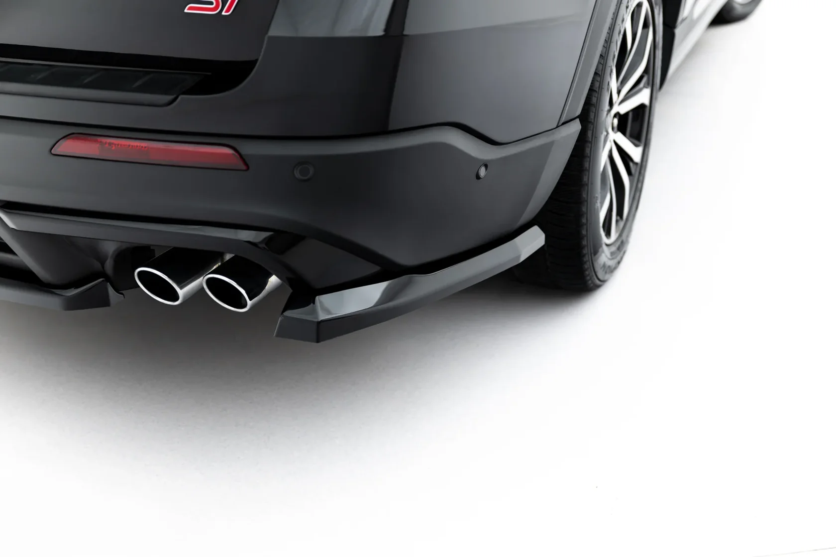 Achter-Zij Splitters passend voor Ford Explorer ST Mk6 Glans Zwart – Maxton Design