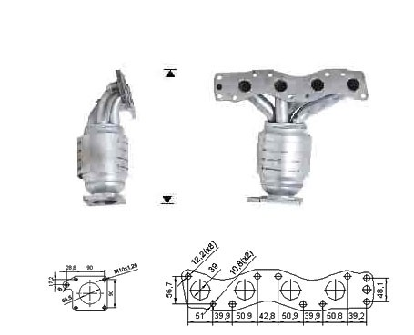 Subaru JUSTY 1.3i 16V 1328 cc 66 Kw / 90 cv M13A Magnaflow CAT B