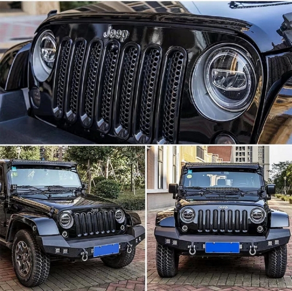 Headlights JEEP Wrangler JK TJ LJ JL (1997-2017) 5 Stars Design