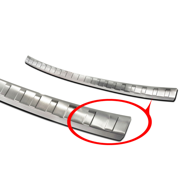 Stainless Steel Rear bumper protector  Volkswagen Golf VIII HB 5-doors 2020-2024 & FL 2024- 'Ribs'