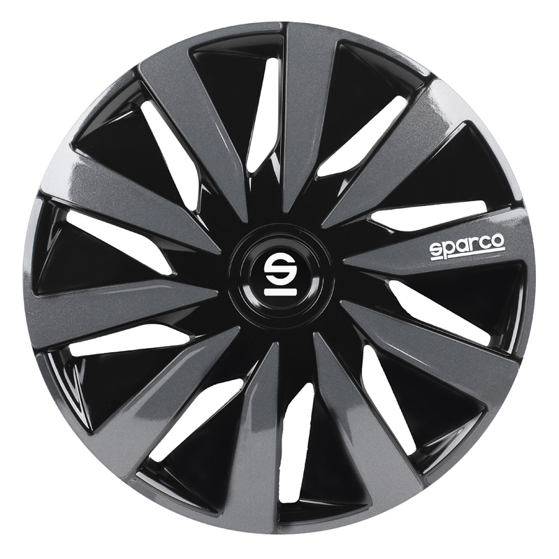 Sparco Wheel Covers Lazio - 13-inch - Black/Grey - Set of 4 pieces