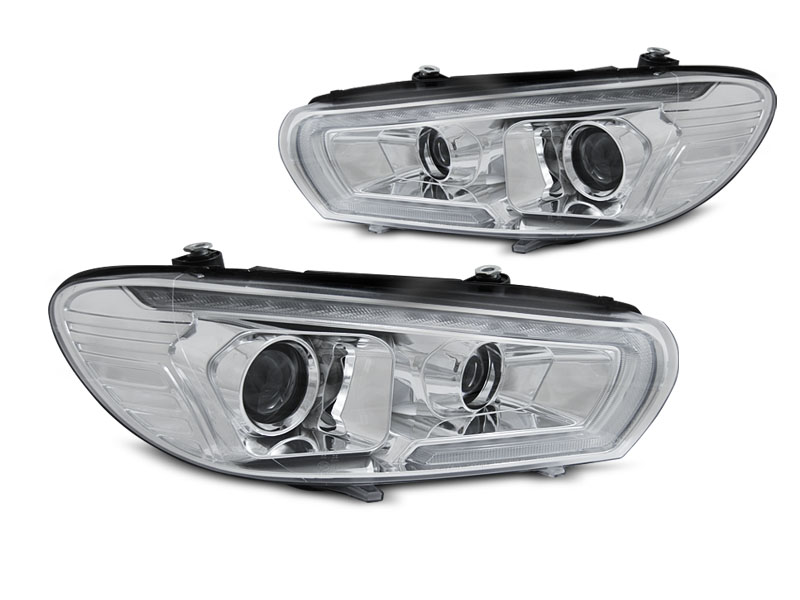 Headlights VW Scirocco lll facelift 08-14 DRL Dynamic LED Zilver Xenon