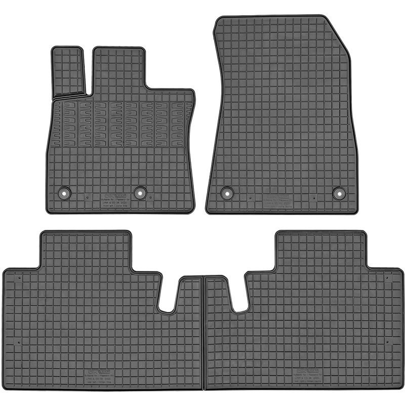 CIKCAR Rubber matten  Lynk & Co 08 2023- (3-delig + montagesysteem)