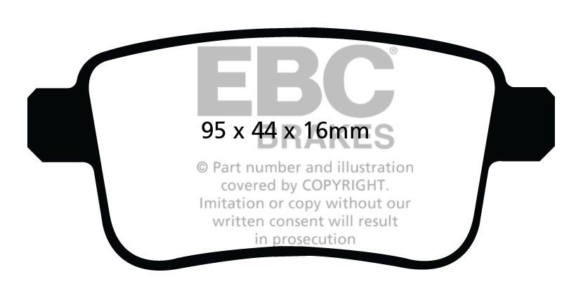 EBC Brakes RENAULT Kangoo 1.6 2008-.. Remblokken achterzijde